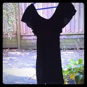 Black scoop neck dress